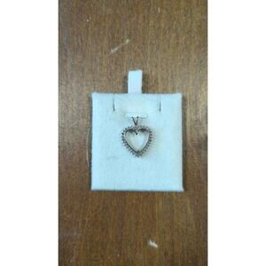 14K Yellow Gold Sparkly Heart Pendant